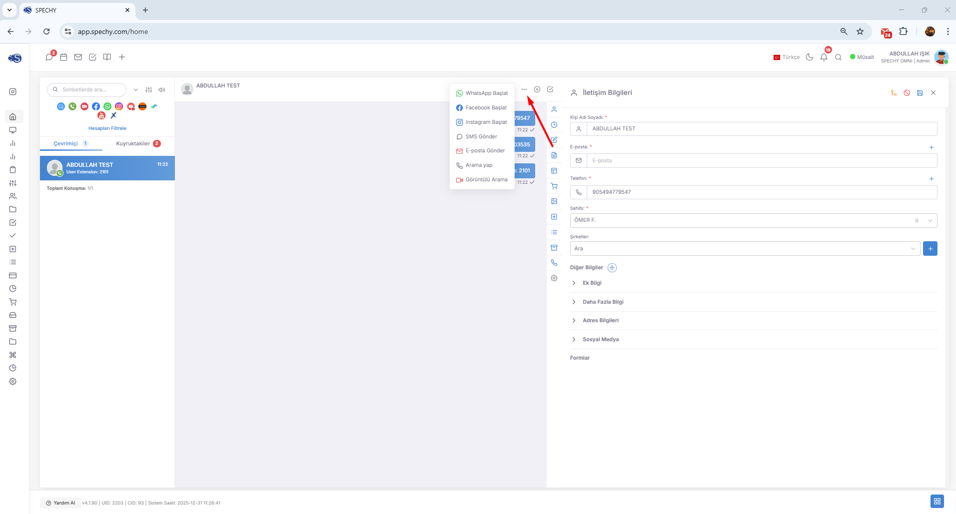 Professional Recommendation: If you have different extension numbers for different departments (Sales, Support, etc.), make sure you are calling with the correct identity by checking the "Number You Are Calling From" information before starting the call. screenshot 1