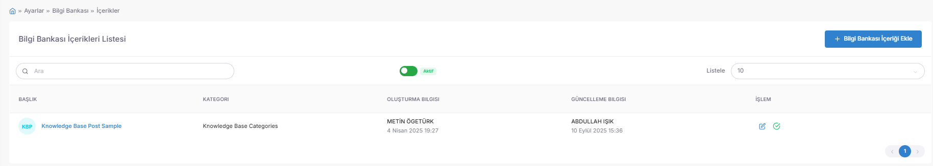 Guideline Descriptions: Thanks to the large text area, it is clarified which departments or types of articles the category covers, creating a standard ($Standard \ Operating \ Procedure$) for the content team. screenshot 1