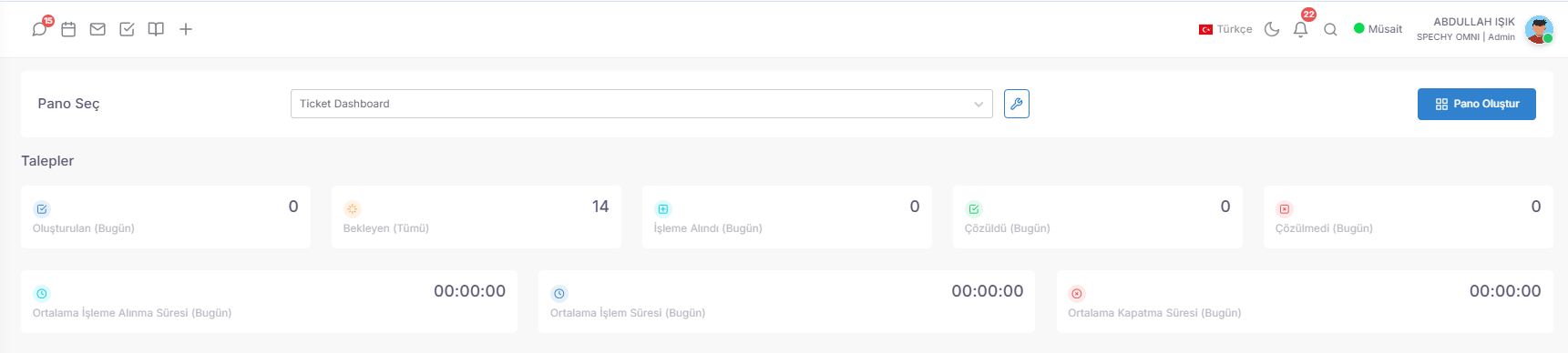 Professional Advice: When selecting active conversations on your board, check your controls starting with the one with the longest "Interview Duration". A long active session may indicate that the customer is waiting for a solution or that the representative is stuck at some point. screenshot 2