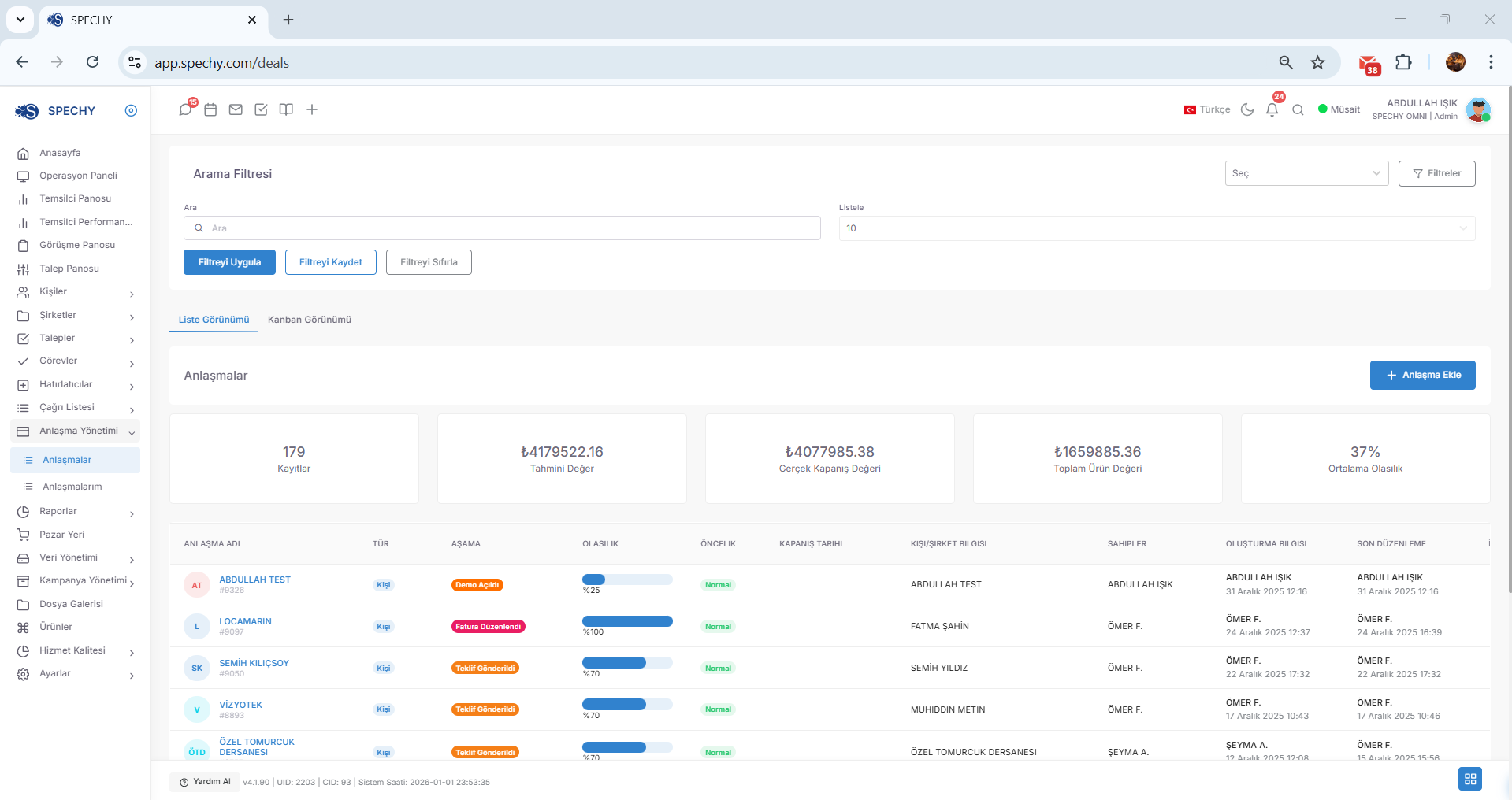 Professional Tip: After the busy hours of the day, your first task should be to enter the **"Missed Call List"**. Use the queue filter to prioritize unanswered calls from the "VIP" or "Sales" queue, especially. When you move a customer from the missed call list to the "Searched" list, you will see this success as an added value in your personal performance panel. screenshot 1