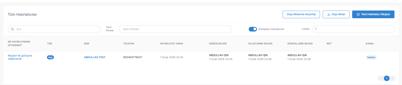 Professional Tip: Use the "Date Filter" feature in the first hours of the day to list all reminders for that day. With the "Unseen Reminders" button, you can also make sure that there are no appointments left open until the end of the workday. screenshot 1