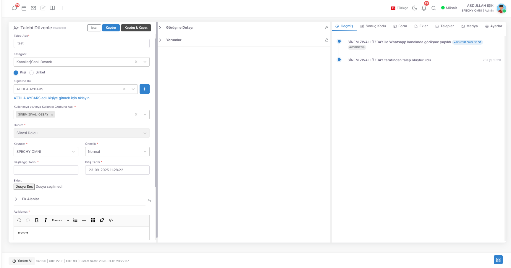Professional Recommendation: Before closing a request, be sure to add a short summary of the action taken in the "Comments" section. Also, by looking at the channel source in the "Information" tab, responding to the customer through the channel they opened the request through (e.g., if it came via email, respond via email), it enhances the customer experience. screenshot 1