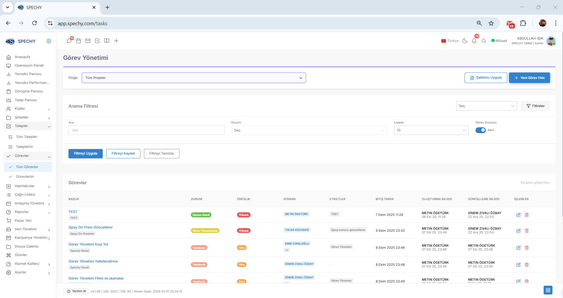 Professional Tip: Let your first stop when starting your shift be the "My Requests" menu. Here, arrange your tasks in the "Pending" status in order of urgency and try to bring this list to the "Resolved" status as much as possible at the end of the day. screenshot 1