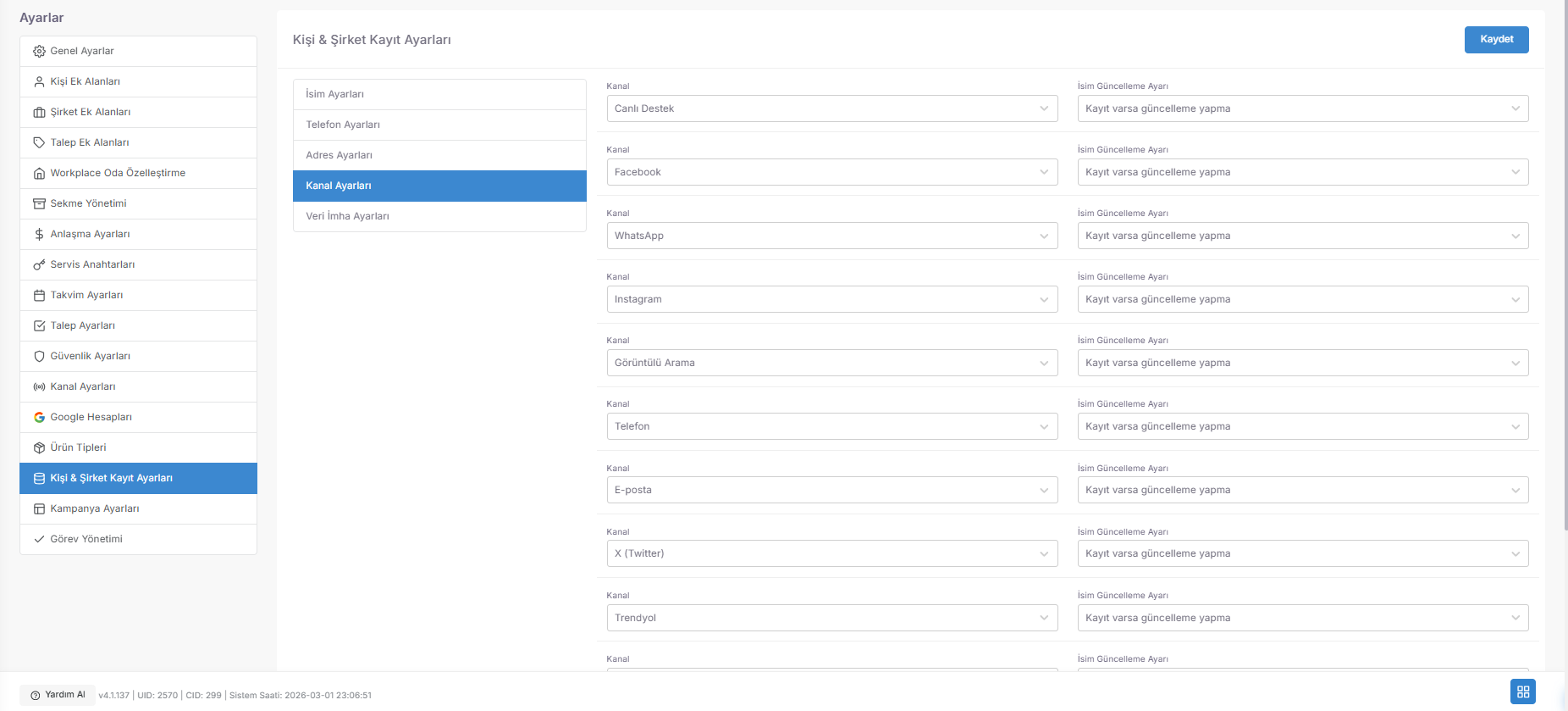 Access URL; https://app.spechy.com/settings/customization/contact-company-record-settings screenshot 3