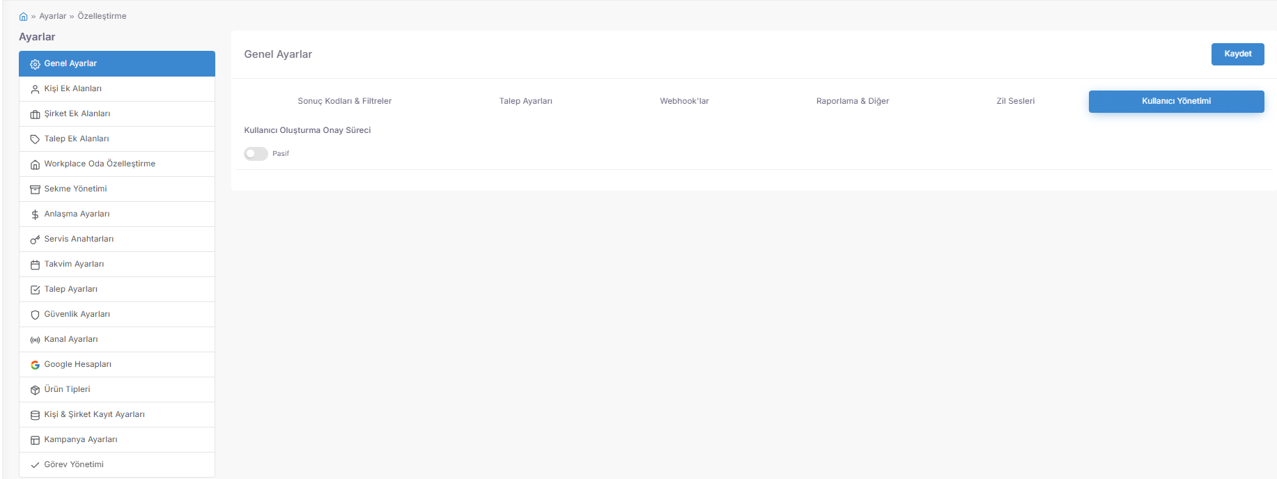 This last ring of the General Settings menu controls the entry door and authorization processes of the personnel to be included in the system. screenshot 1