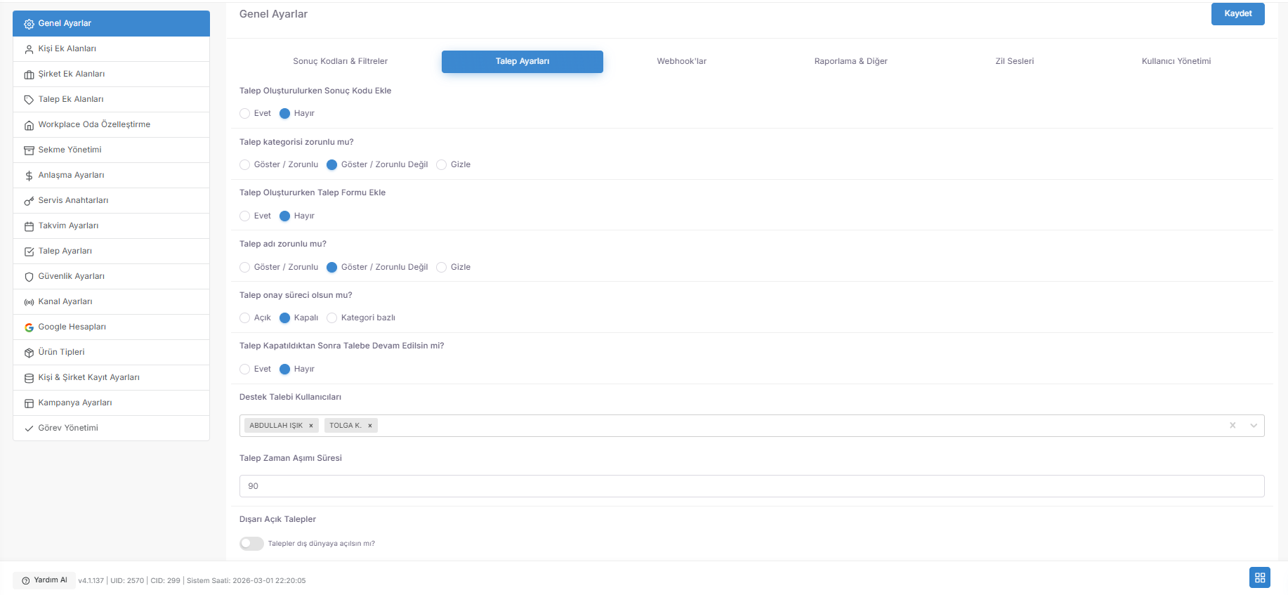 Professional Recommendation: To maximize data quality, make the "Is result code mandatory?" setting mandatory in the medium and long term. Also, if your result codes exceed 10, using the "Tree" model is an operational necessity to save the representative experience from chaos. screenshot 1