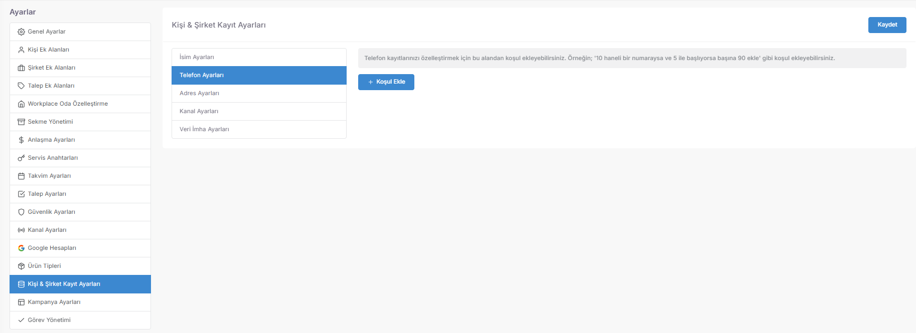 Access URL; https://app.spechy.com/settings/customization/contact-company-record-settings screenshot 2